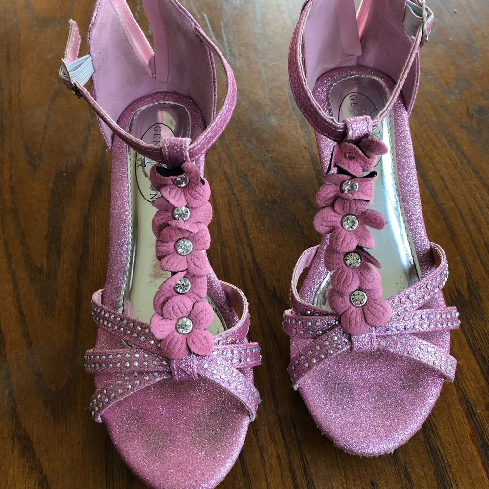 Girls pink pageant/dress shoes